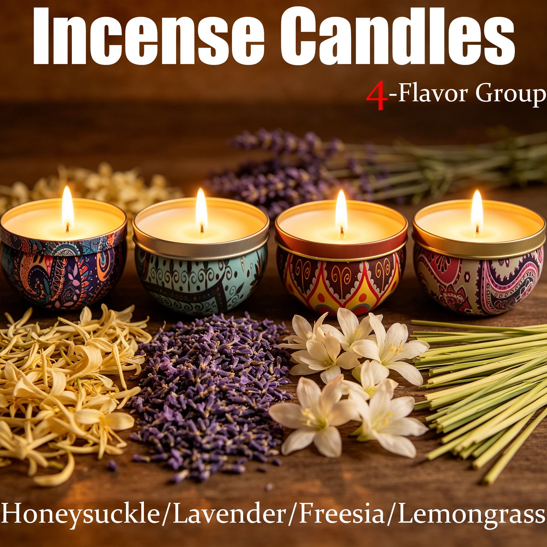 Home Fragrance Lemongrass - Exquisite Scented Candles in a Tin