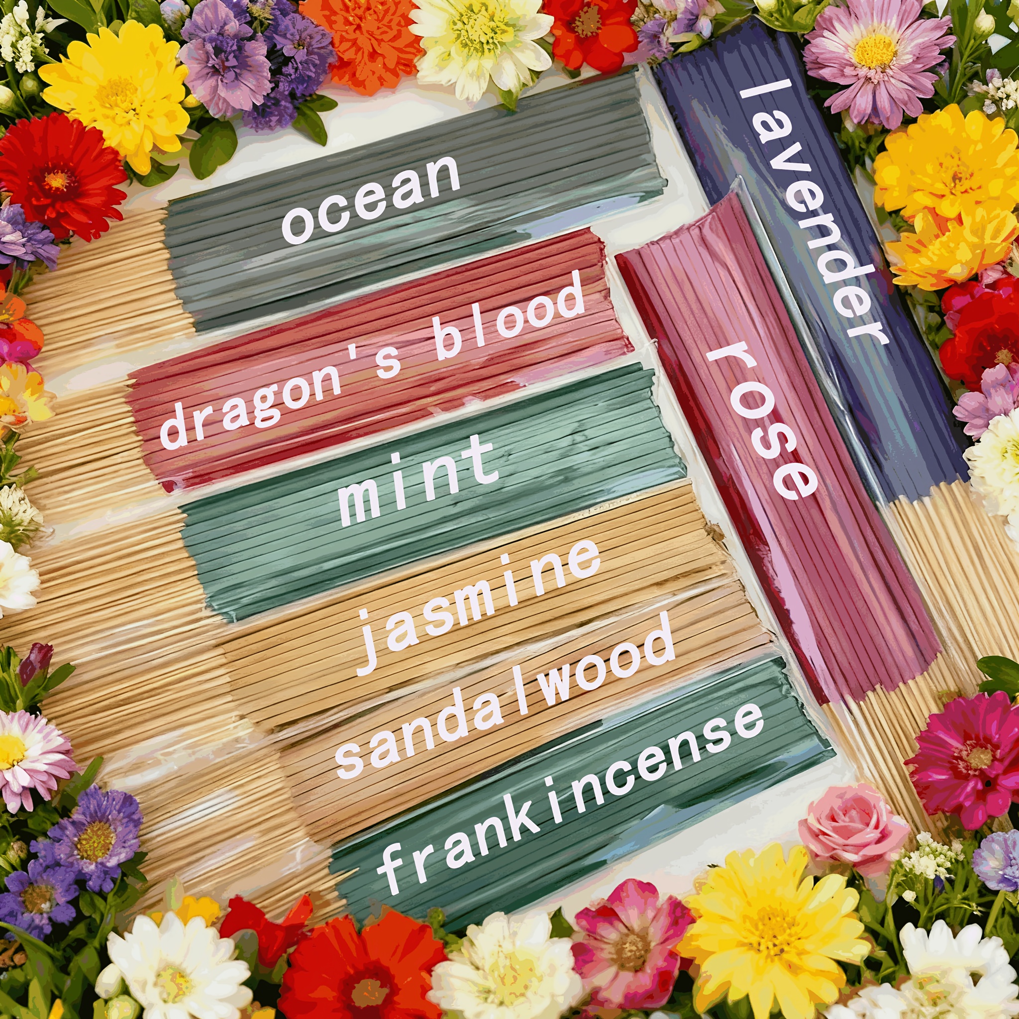 Home Fragrance Lemongrass - 8 Sets of Incense Sticks -