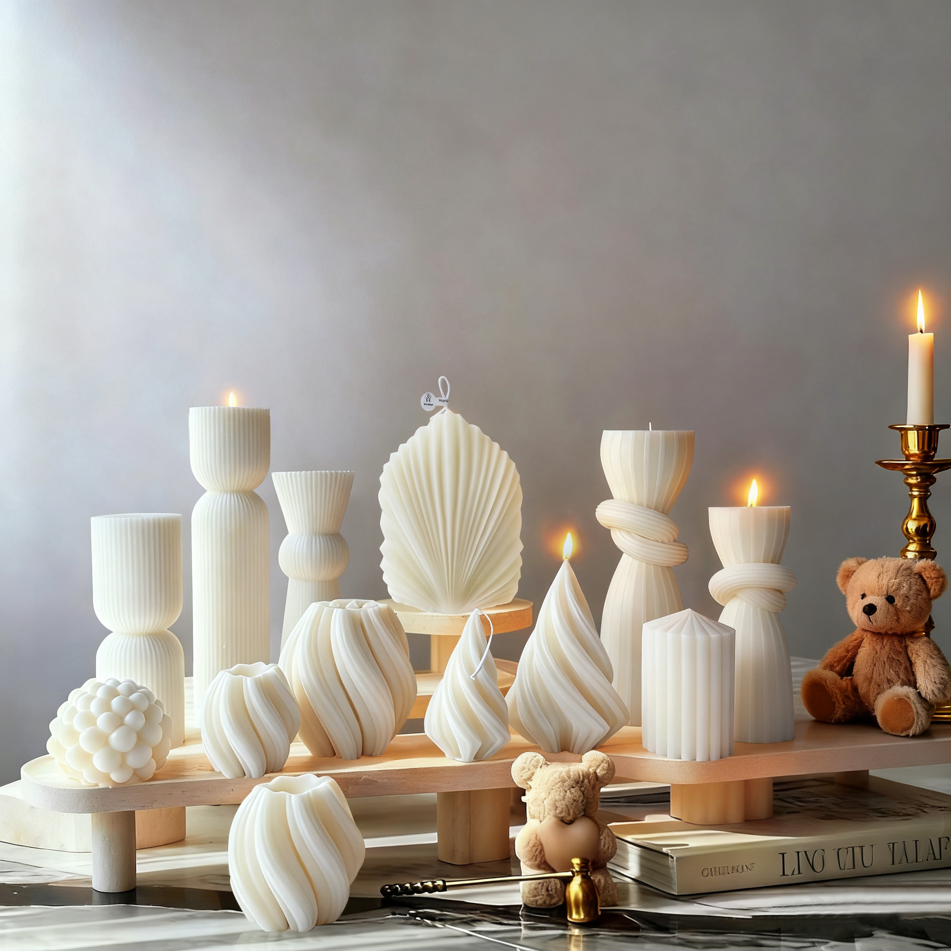 Fragrance Home Decor - Nordic Minimalist White Scented Candle Atmosphere