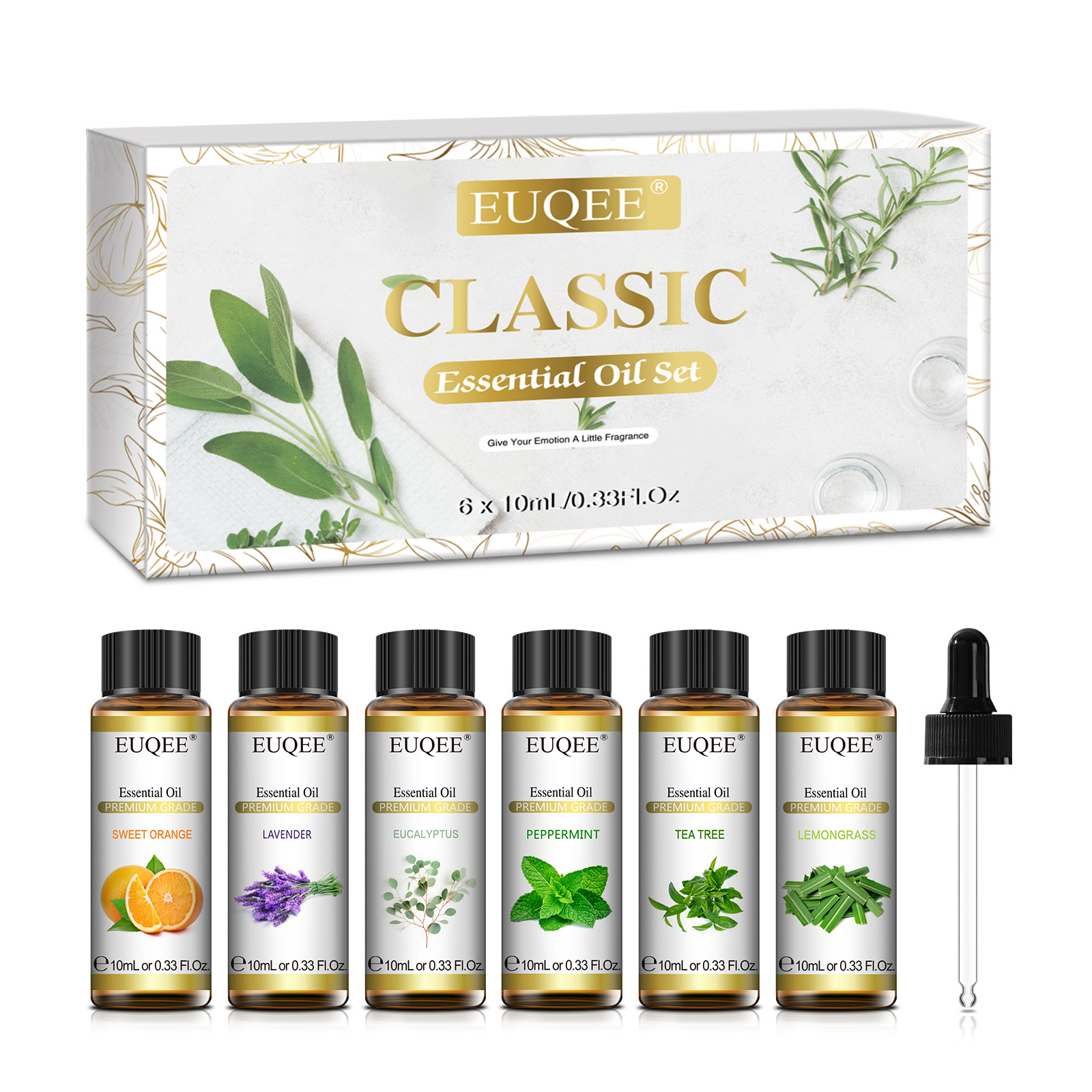 Home Fragrance Lemongrass - EUQEE Lavender Eucalyptus Peppermint Tea Tree