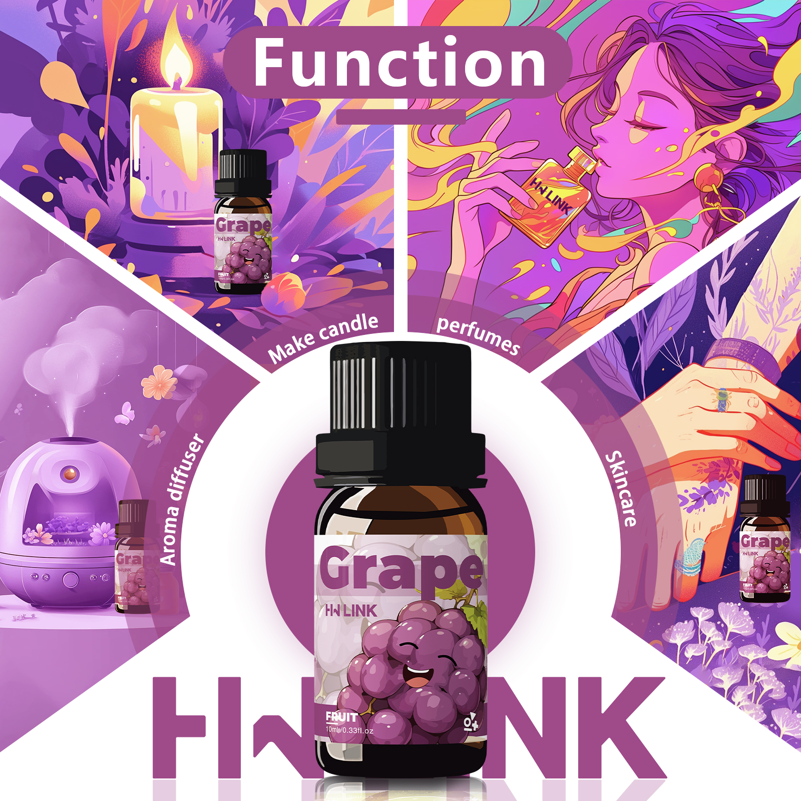 Grape Essential Oil 10ml Perfu - огляд і ціна Fragrance Home Decor