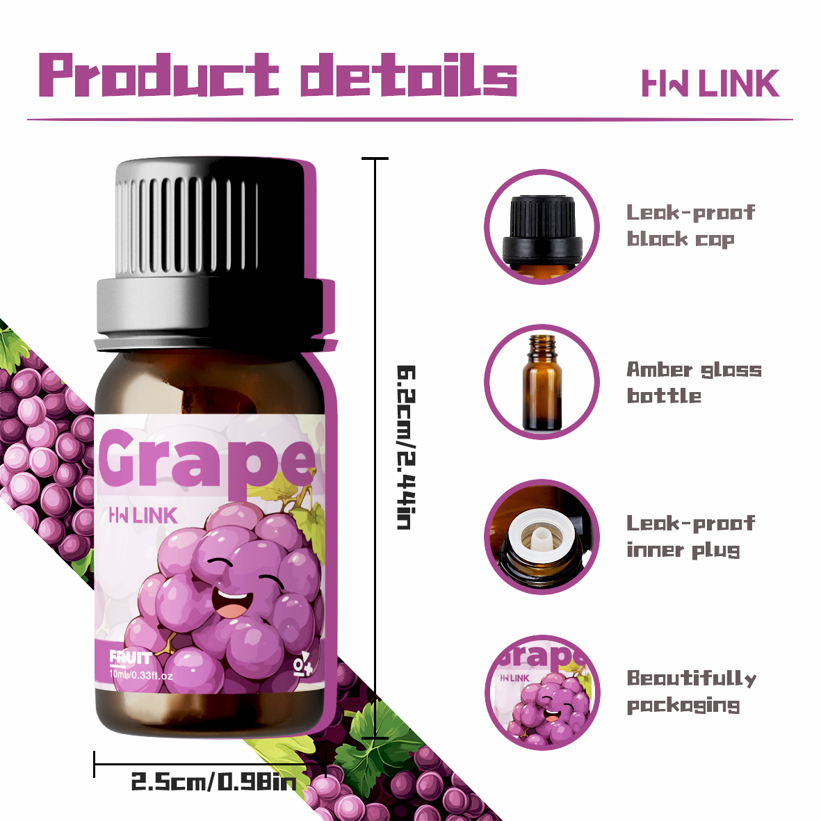 Grape Essential Oil 10ml Perfu - огляд і ціна Fragrance Home Decor