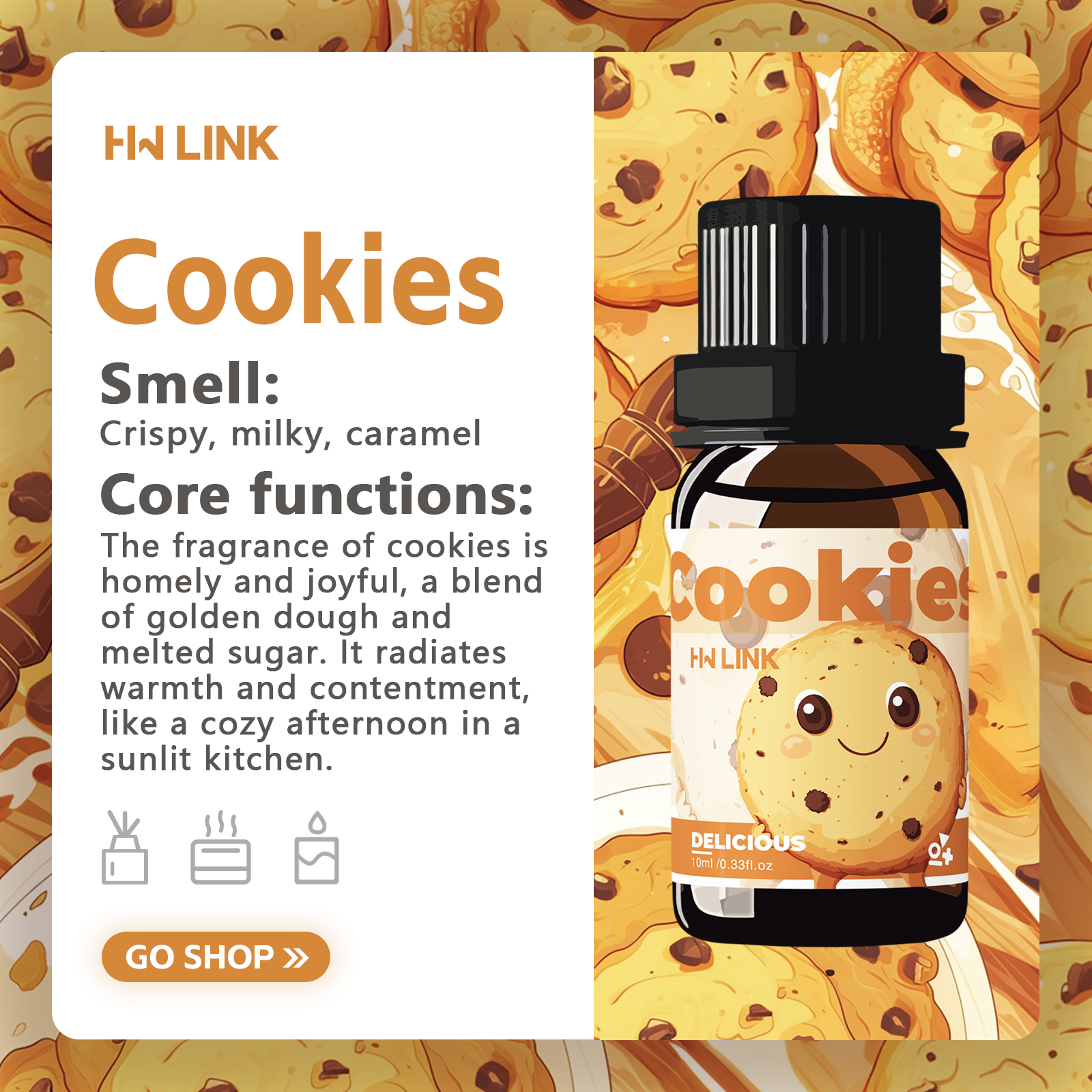 10ml Cookies Essential Oils Pe - огляд і ціна Home Fragrance Oils