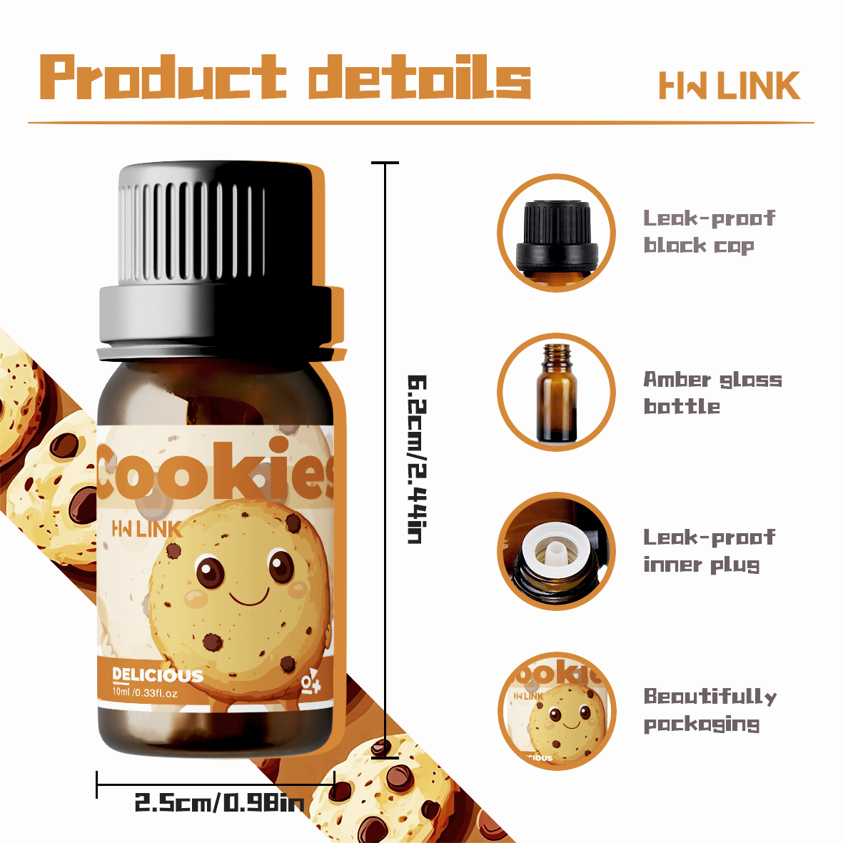 10ml Cookies Essential Oils Pe - огляд і ціна Home Fragrance Oils