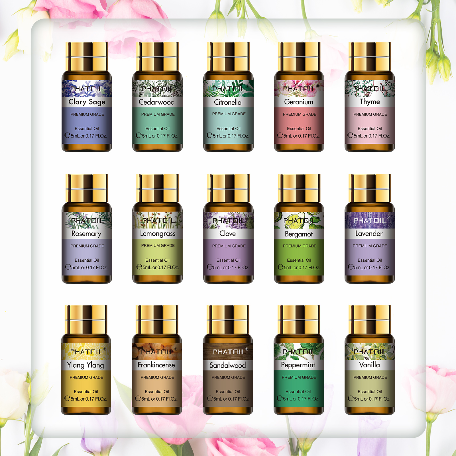 PHATOIL 15 Bottles Essential O - огляд і ціна Home Fragrance Lemongrass