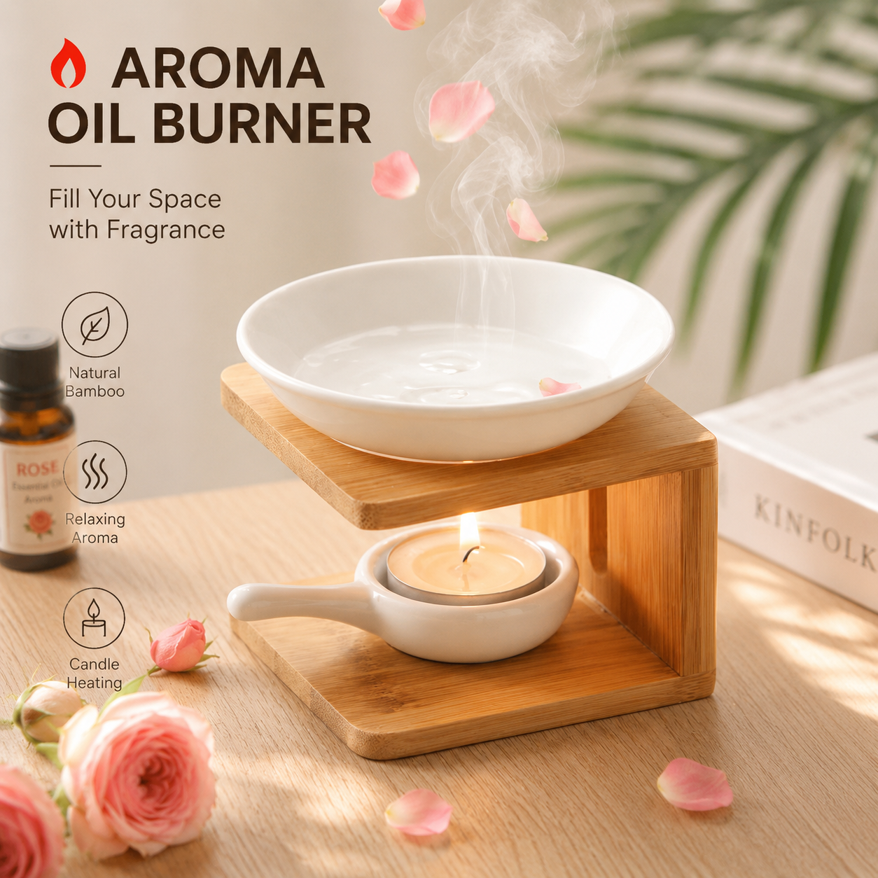 Bamboo Ceramic Essential Oil B - огляд і ціна Home Fragrance Oil Burner