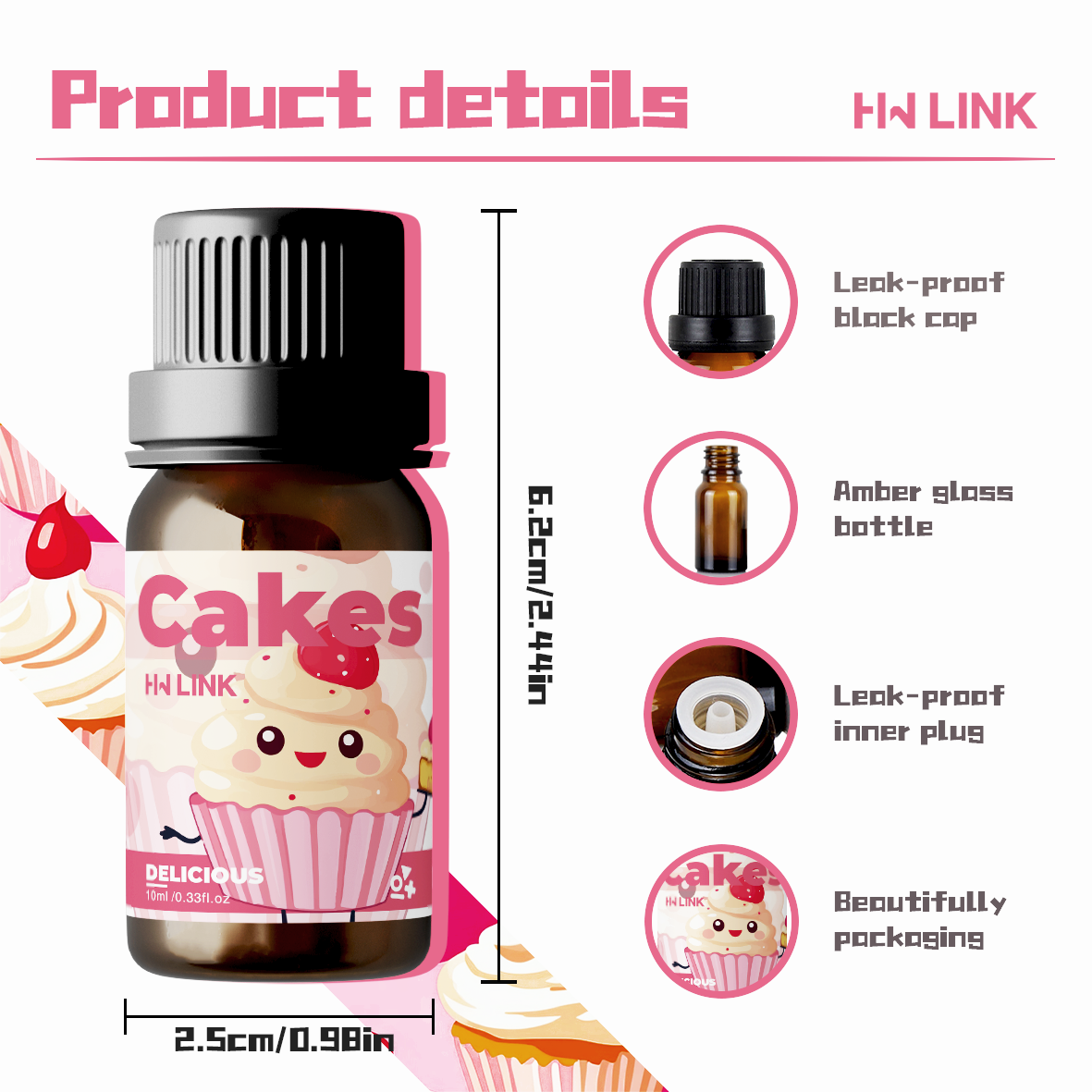 10ml Cakes Essential Oils Perf - огляд і ціна Home Fragrance Oils