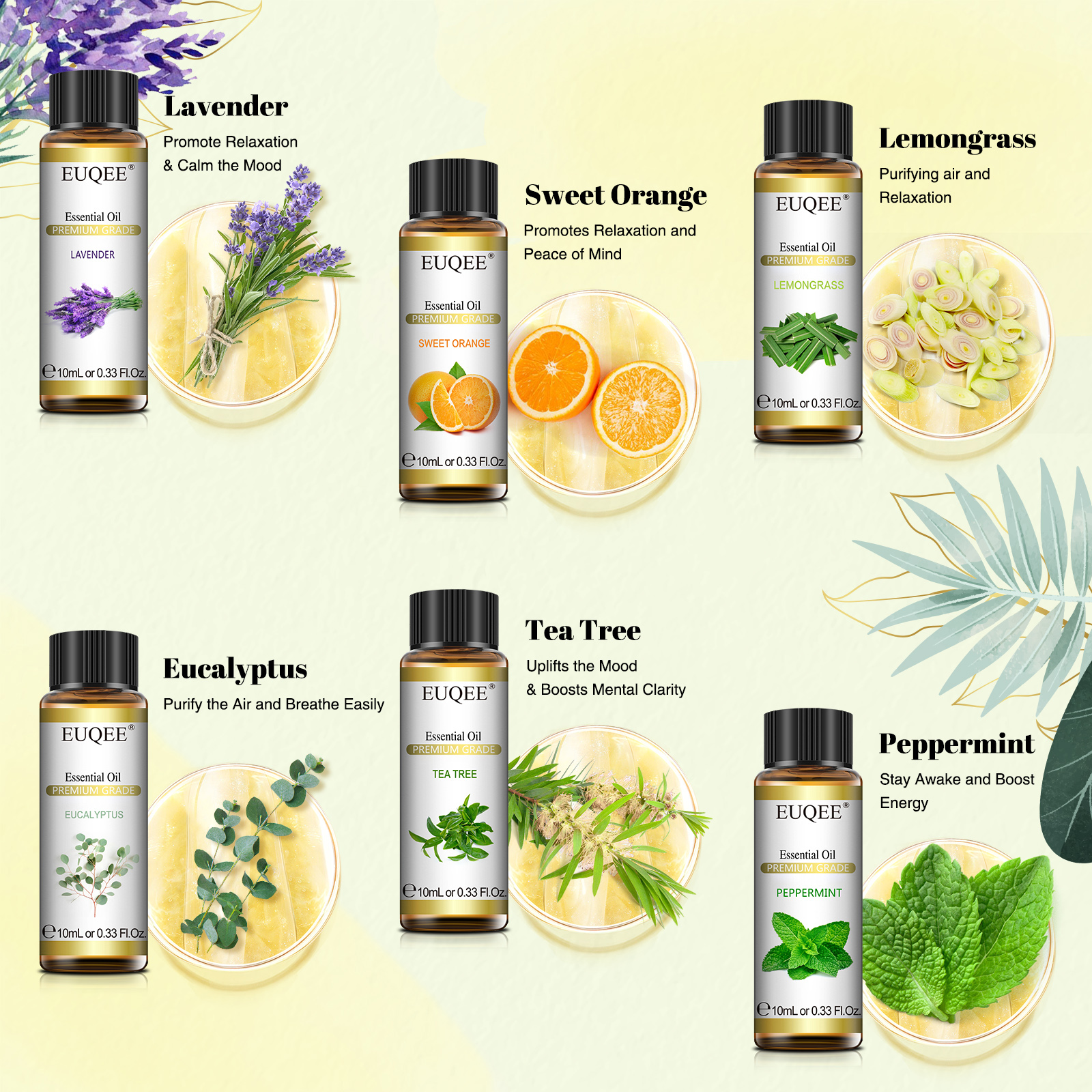 EUQEE Lavender Eucalyptus Pepp - огляд і ціна Home Fragrance Lemongrass