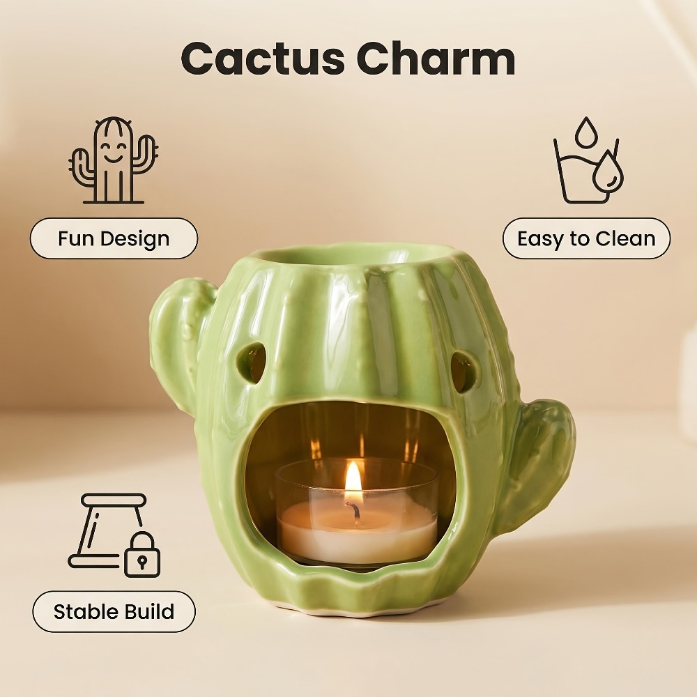 Cactus Shaped Ceramic Oil Burn - огляд і ціна Wax Melt Burner