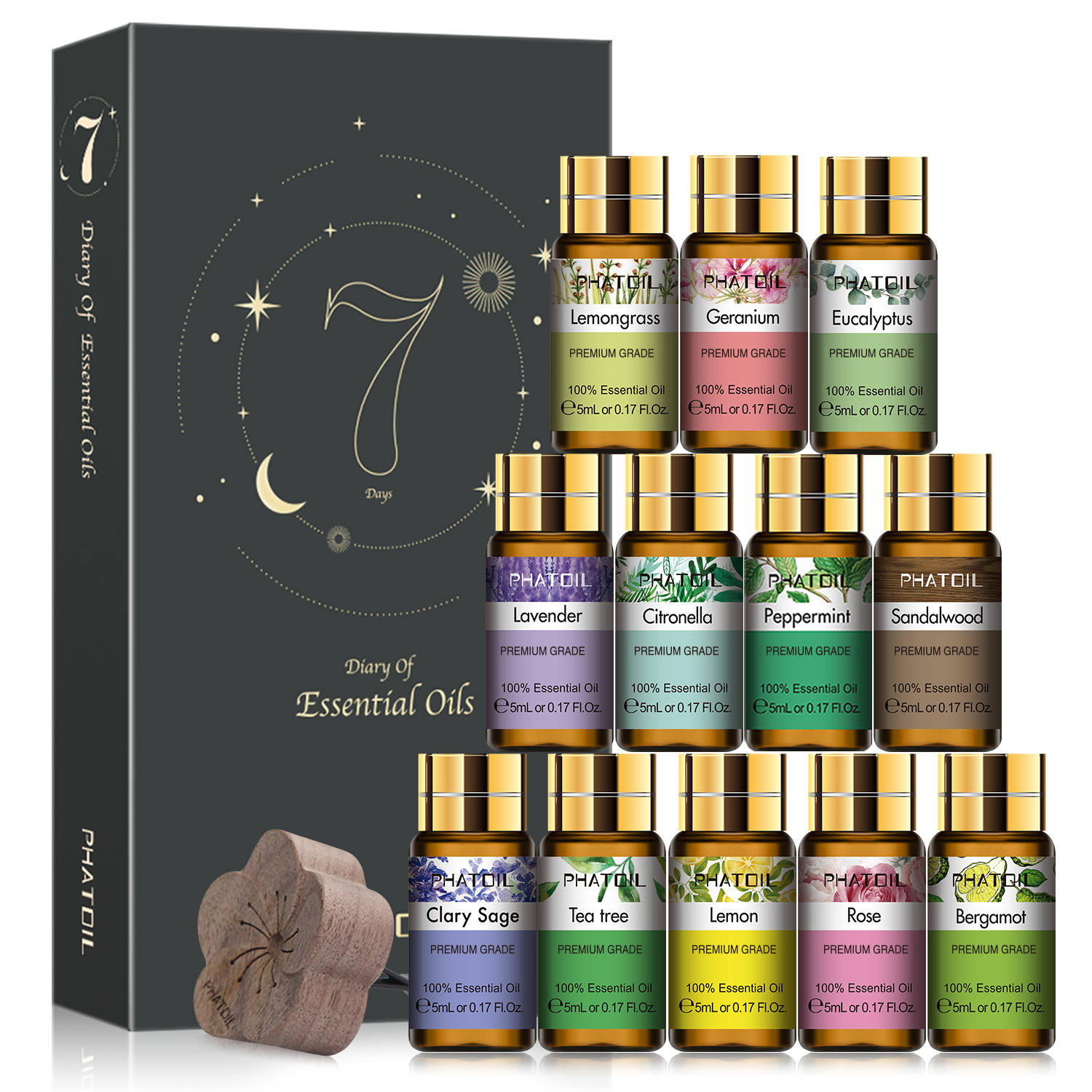 PHATOIL 12pcs Gift Box Pure Es - огляд і ціна Home Fragrance Lemongrass